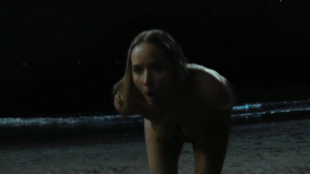 Jennifer Lawrence nude on all fours flaunts boobs and tight ass in No Hard Feelings