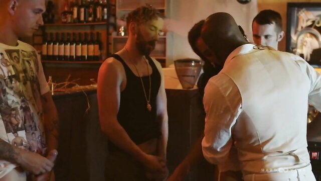 Kali Sudhra in white suit at bar with hot guys in Kali Sudhra bride gangbang