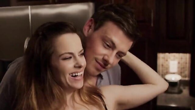Emily Hampshire smiles intimately with lover in hot nude scene