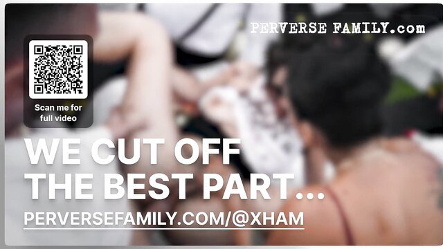 Perverse family food play with ass fucking tease