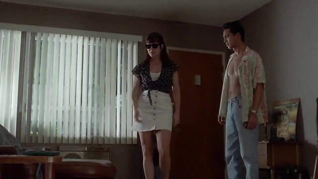 Mary McDonnell in skimpy skirt top cheating poolside fuck