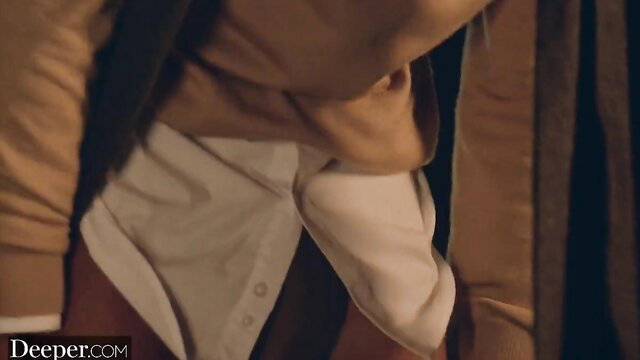 Alexia Anders deepthroats Anton Harden's BBC in steamy scene