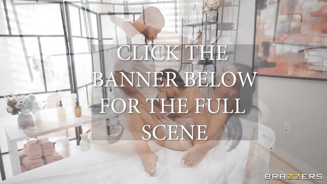 Brazzers oily massage babe in hat spreads on bed for steamy sex