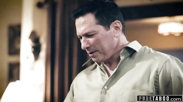 Handsome man in shirt smoking, stepmom threesome thumbnail