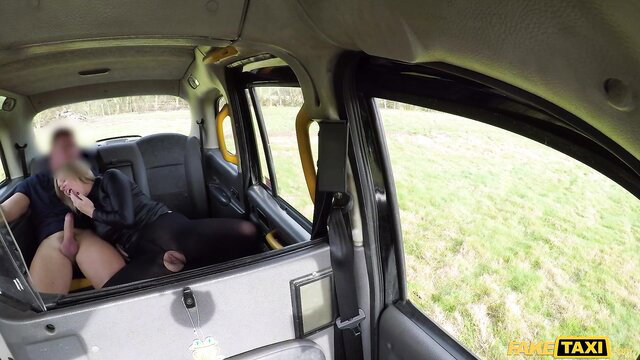 Summer Rose blows dick in Fake Taxi with Marc Rose threesome