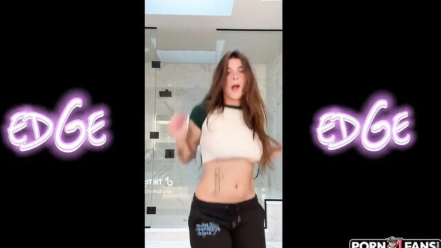 Arikytsya dances hot in crop top and sweats, sexy midriff tattoo