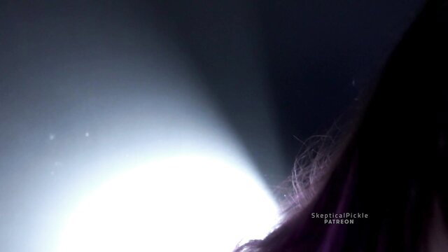 Shy GF ASMR self-massage with bright light beam and messy cum surprise closeup