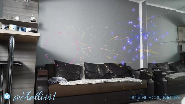 Young blonde OnlyFans babe Alliss wet wild webcam tease perky tits