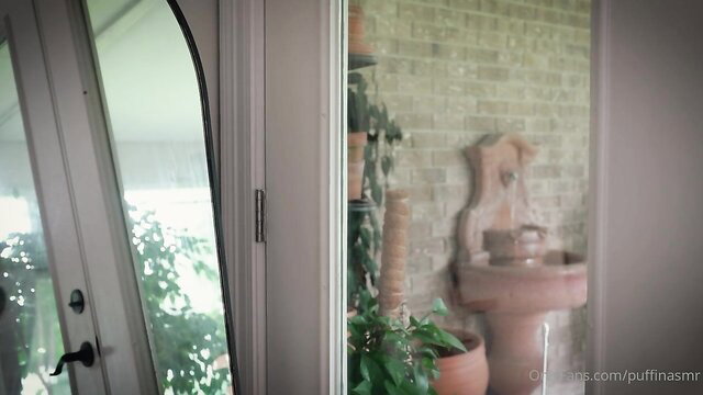 ASMR haircut roleplay for hot chick with sexy body in sunny room