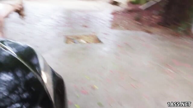 Alexis Texas sweaty ass in tight black leggings post-workout