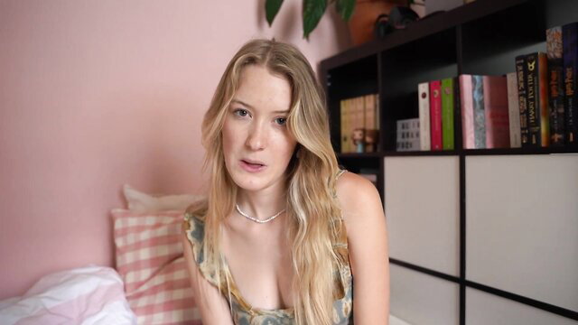 Emily in low-cut dress ASMR, girlfriend nearby vibe