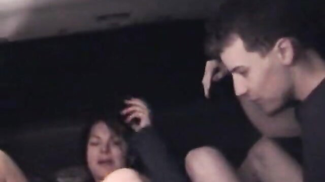 Hot MILF blows cock and takes facial in car closeup