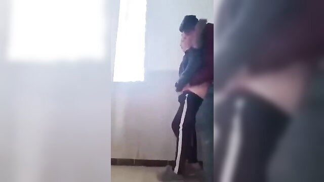 Horny Moroccan MILF in hijab teases embracing partner on webcam