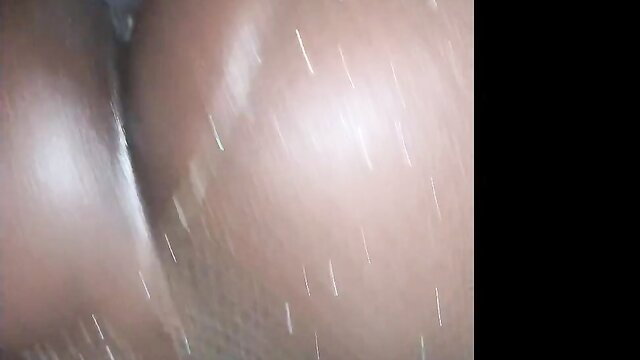 Edible Ciara's big black ass closeup, wet and shiny