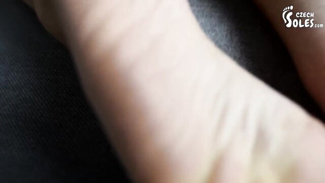 Closeup Czech soles and toes in shower, perfect for foot fetish worship