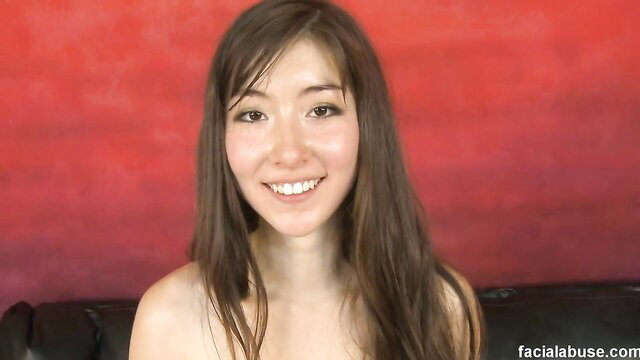 Asian teen Mayli nude smiling, dominated facefuck preview