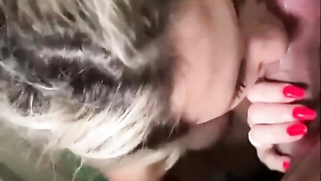 Blonde in Italian threesome fisting with blowjob twist, POV closeup