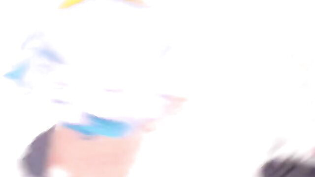 3D cartoon babe in yellow top and blue lingerie posing seductively