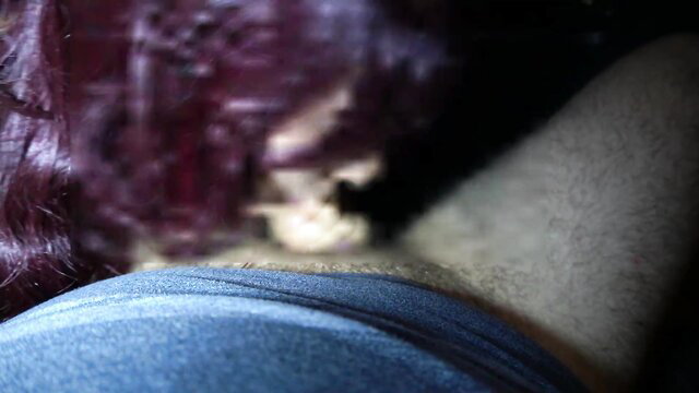 Purple-haired Latina seduces Uber driver, bareback public fuck for free ride