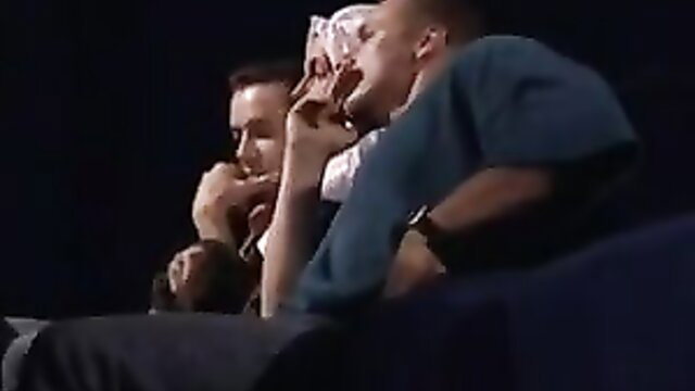 Nun in cinema gives handjob to man, explicit public oral tease