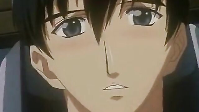 Anime knight with intense eyes in hentai closeup