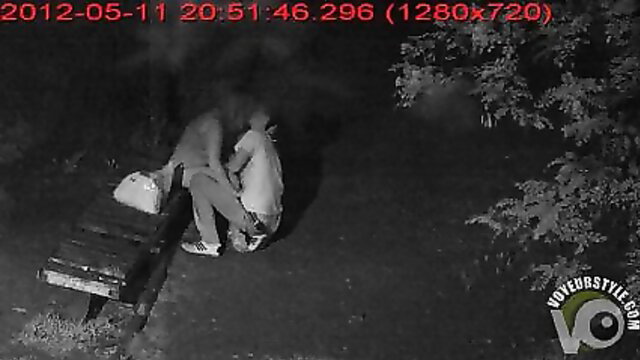 Amateur babe bent over bench, tight pussy pounded publicly by BF