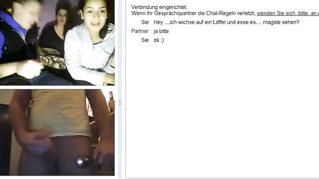 Omegle cam girl chats, guy flashes dick closeup on video call