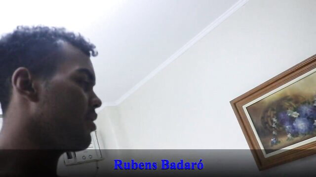Ebony guy Rubens Badar closeup profile in steamy stepmom spy video
