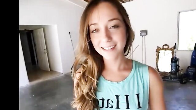 Remy LaCroix smiling in tank top, petite beauty closeup
