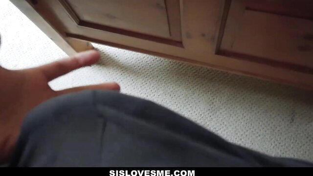 Maya Bijou's hand near stepbro by bed in hot POV tease