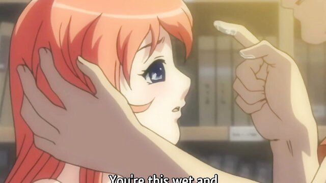 Anime girl fingered wet pussy closeup in JAV hentai scene