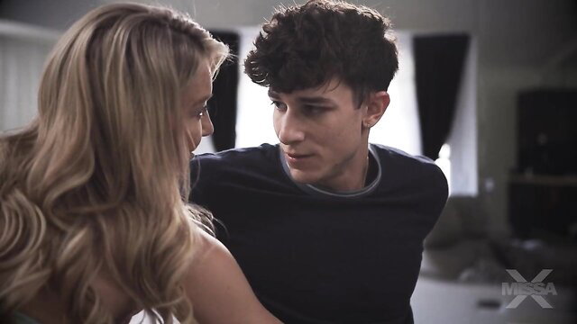 Laura Bentley blonde MILF cuddles stepson in MissaX taboo scene