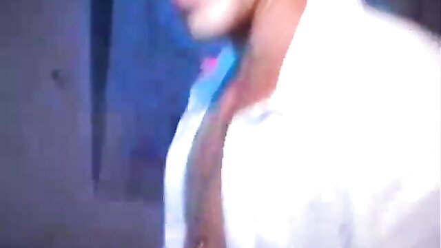 Sexy chick in white dress fucks club stranger passionately