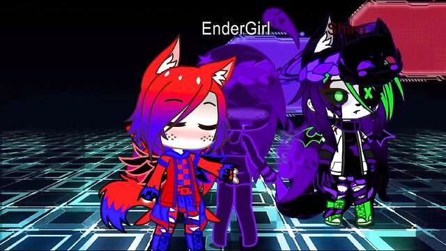 Red and green emo fox girls in Ultima's harem part 3 furry tease