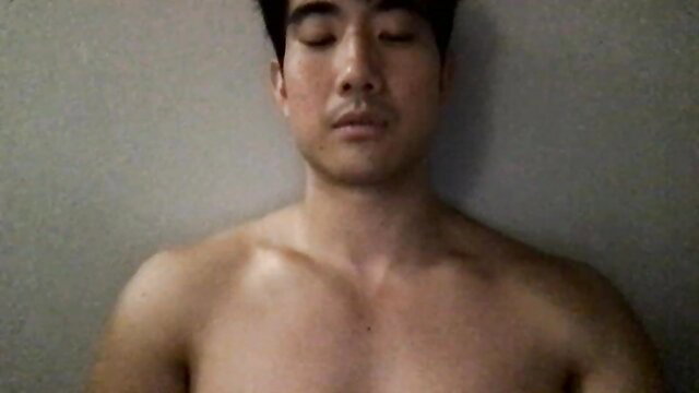 Shirtless Asian guy meditating nude, big load amateur cumshot teaser