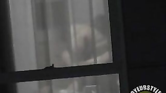 Horny housewife caught on tape fucked hard thru window