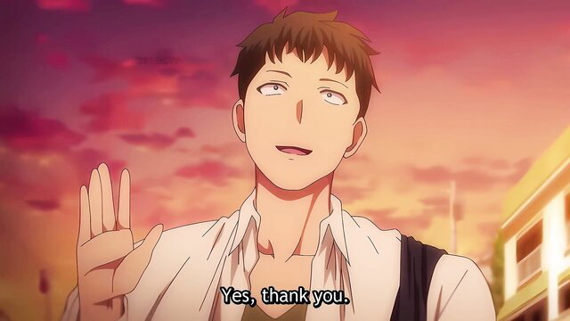 Handsome anime guy in white shirt waving yes thank you, Tonari no Kanojo Ep.2