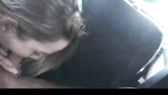 Cute brunette gagging on cock in car, pre-cumshot facial