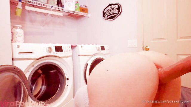 Rose Kelly big ass fucked doggystyle by laundry room
