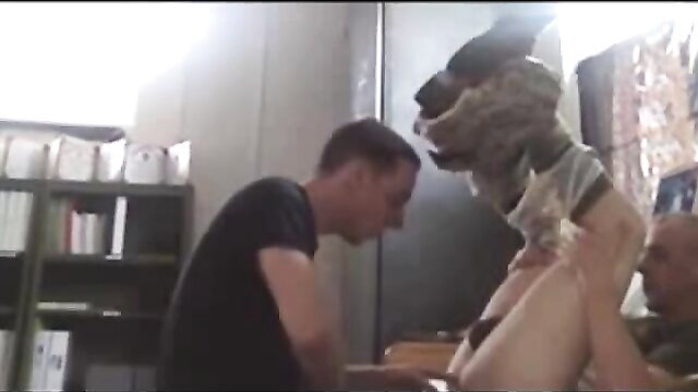 Man performing oral sex on another man