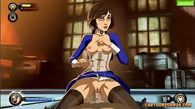 Busty teen Tracer in lingerie rides and jerks cock to cumshot