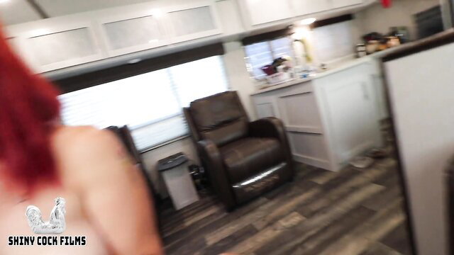 Jane Cane redhead POV in RV, hot step aunt vacation tease