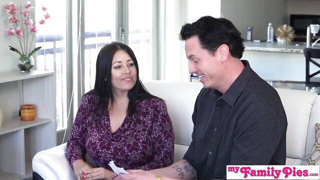 Chloe Cherry chats with stepbro on couch in My Family Pies thumbnail