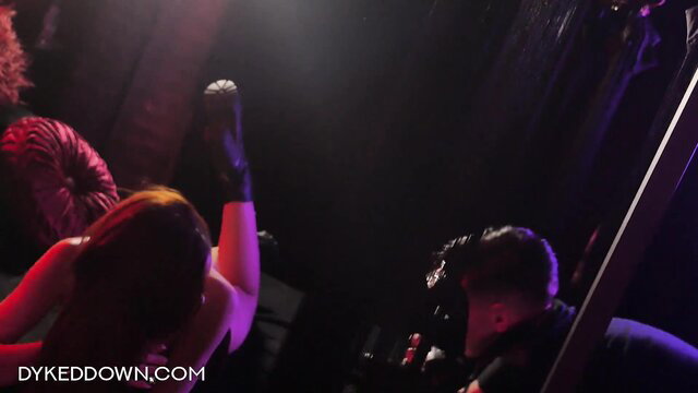 Hot andro dyke stud passionately fucks sexy redhead femme lesbian