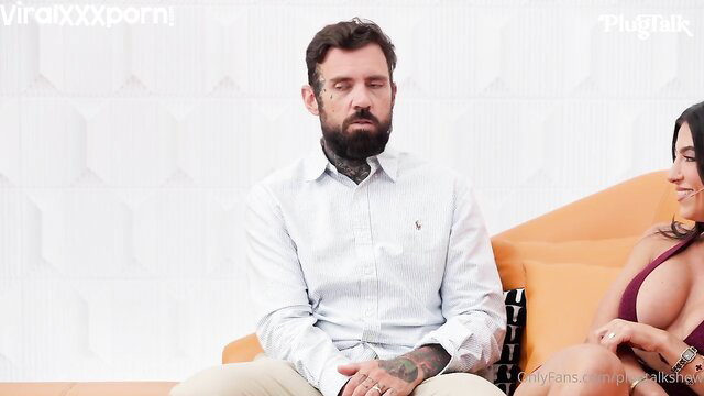 Lena The Plug and skylarmaexo in sexy PlugTalk interview, big tits exposed