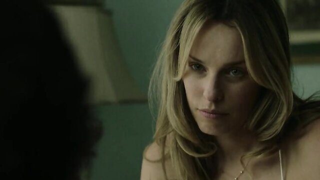 Jessica McNamee blonde nude tits in The Visitor 2022 scene