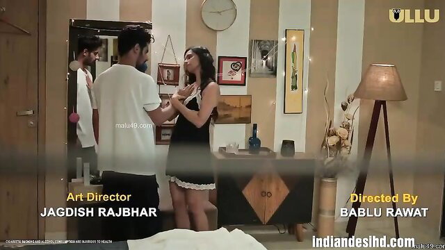 Indian Devar grabs bhabhi in black mini dress, ULLU Devar Ji Ep 4