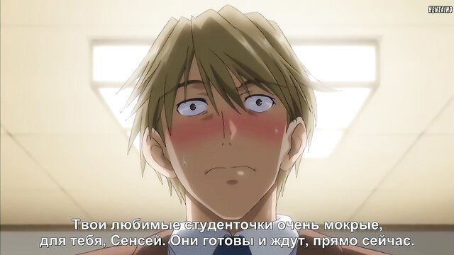 Blushing blonde anime guy in sadistic hentai scene uncensored