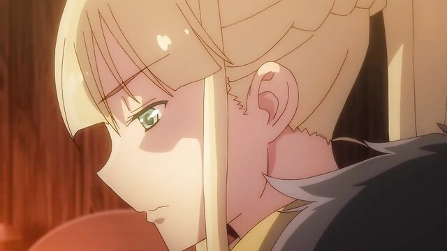 Blonde anime girl with green eyes from Kohaku-iro no Hunter Ep. 1, close-up hentai thumbnail