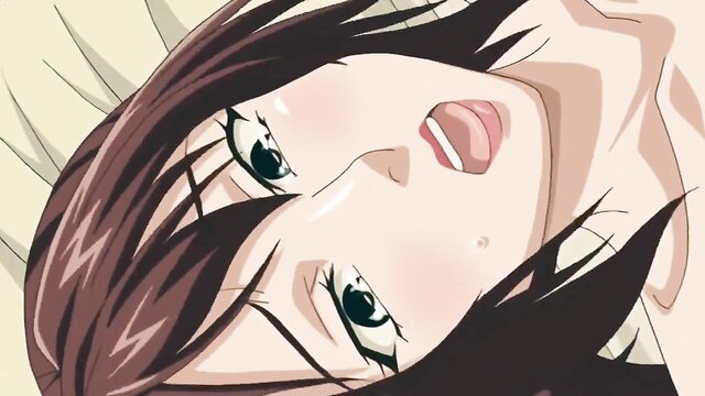 Closeup of aroused Japanese MILF with flushed face and parted lips